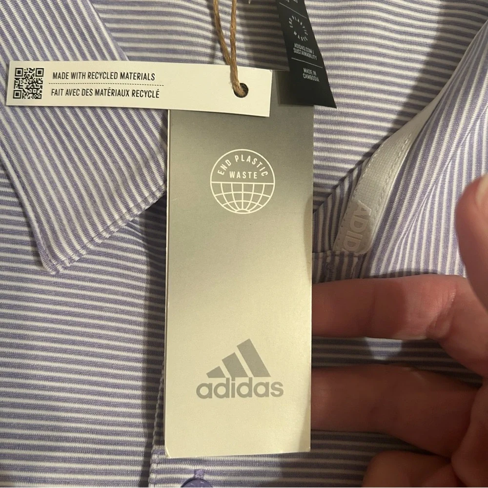 Adidas Purple Polo Shirt Classic Style NWT‎ Sz 2XL